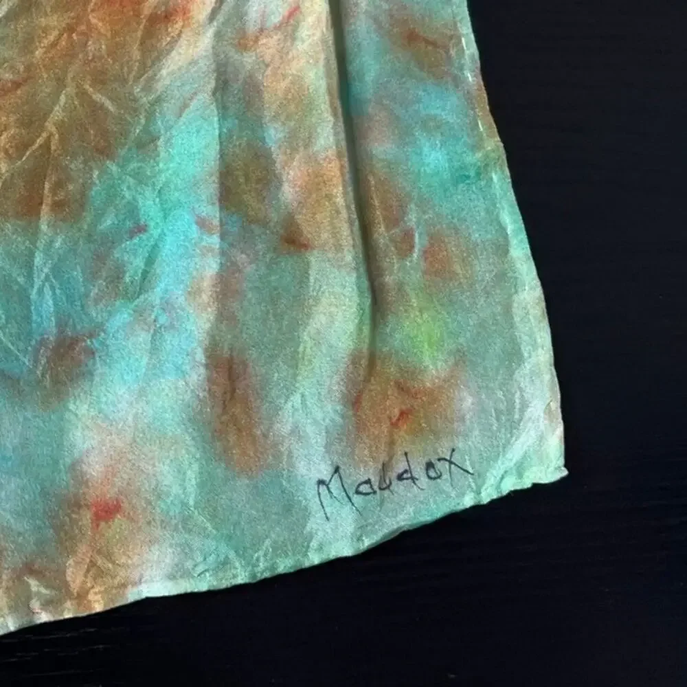 Handmade Vibrant Tie-Dyed Silk Scarf